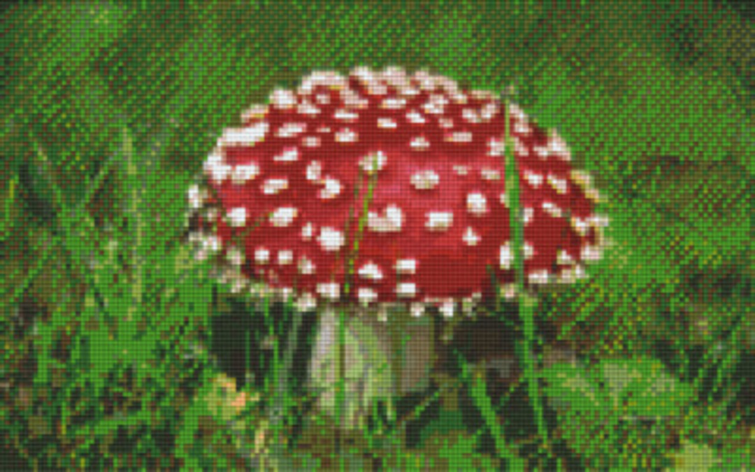 Mushroom Eight [8] Baseplate PixelHobby Mini-mosaic Art Kit image 0